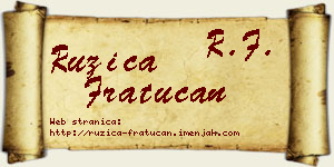 Ružica Fratucan vizit kartica